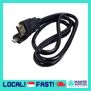 CABLE MICRO HDMI (TIPO D) 1M. NEGRO OFICIAL RASPBERRY PI