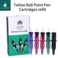 10/20pcs 5 Colors Ballpoint Tattoo Cartridge Needles For Beginners &amp; Designer Drawing Practice Tattoo Refill Stippling Supply