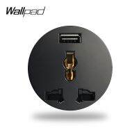 Wallpad L6 5 Colors EU UK US Universal Wall Electrical Power Socket with 2.1A USB Charging Port Modular DIY Free Combination