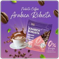 Nakata Coffee Arabica Robusta นาคาตะคอฟฟี่กาแฟอาราบิก้า โรบัสต้า ไม่มีน้ำตาล ครีมเทียมจากมะพร้าว (1 ห่อ 15 ซอง)