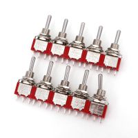 10Pcs SH T8014B Standard Lever 3Pin One Side Momentary ON OFF MOM SPDT Mini Toggle Switch