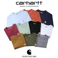 Carhartt เสื้อยืดแขนยาว K87คาร์ฮาร์ทเสื้อยืดแขนยาวลำลองสำหรับฤดูใบไม้ร่วงผ้าฝ้ายบริสุทธิ์คอกลมหลวมผู้ชาย