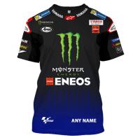 （Can Customizable）Yamaha Monster Energy Moto Mens T-Shirt Large Summer Short Sleeve Sports Womens Street Fashion Shirt（Adult and Childrens Sizes）