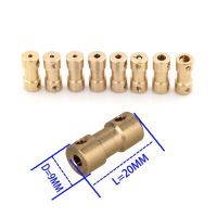 2mm/2.3mm/3mm/3.17mm/4mm/5mm/6/6.35mm Brass Rigid Motor Shaft Coupling Coupler Motor Transmission Connector with Screws Wrench