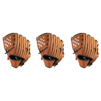 3X Outdoor Sports Baseball Glove Softball Practice Equipment for Adult Man Woman Train,Brown 11.5 Inch