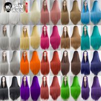 【LZ】﹍卐✴  HSIU New High Quality 100cm Long Wigs high temperature fiber Synthetic Wigs Costume Cosplay Wigs Party Wigs 21 color