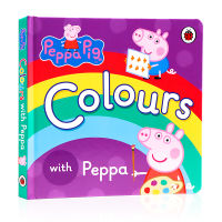 Original English version Peppa Pig: Colours pink pig little girl, piggy, take you to learn color, book, blackboard writing.