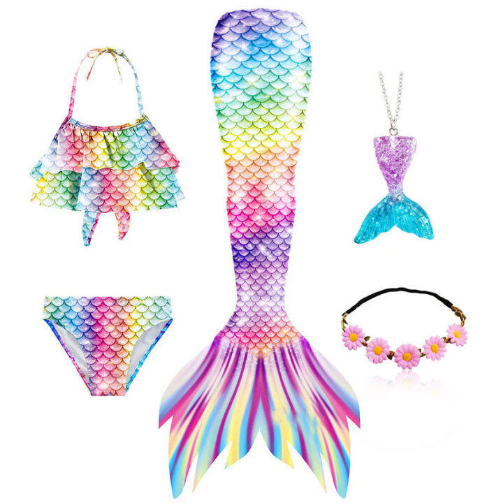 Kids Mermaid Tails for Swimming for Girl Costume Beach Clothes Bikini ...