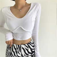 Alien Kitty y V-Neck Stylish New High Waist T-Shirts 2021 Autumn Bottoming Fashion Hot Slim OL Casual Plus Size Women Tops