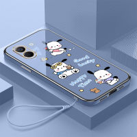 เคส VIVO Y02S 4G เคสตัวชุบโลหะหรูหรา6D แฮปปี้ปาชาซิลิโคนของสุนัขเคสโทรศัพท์