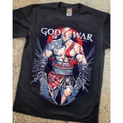 PG 13 GOD OF WAR เทพเจ้าหัวนมดำ ถล่มตำนานนอร์ท เครโทส ก็อดออฟวอร์ T-shirt เสื้อยืด สกรีนลาย Silk Screen S -3XL