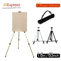 Portable Metal Easel Stand 63 Inch Adjustable Display Travel Easel Thicken Triangle Aluminum Alloy Ultra Light Easel For Artist