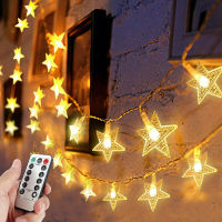 10M 80LED StarSnowflake Fairy Light Battery Powered Christmas Fairy String Light IP65 String Lamp Window Door Hanging Decor