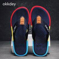 HOT11★Flip Flops for Men Cal Outdoor Comfortable Trendy All-match Breathable Waterproof Non-slip Flat Beach Shoes Summer Main