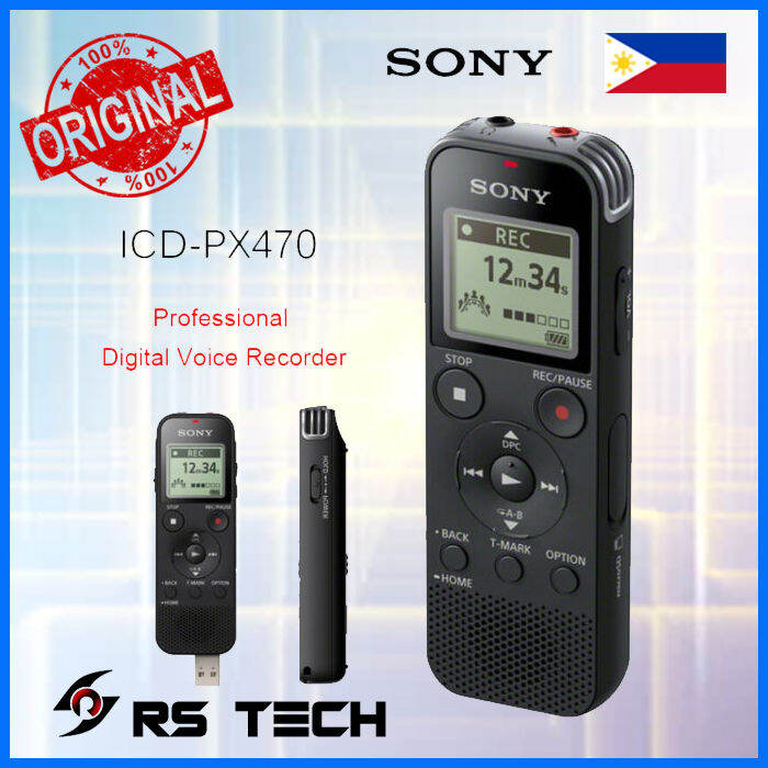 Sony ICDPX470 Stereo IC Recorder 4GB (Black) Lazada PH