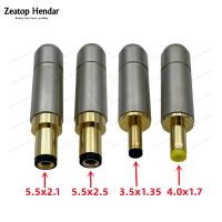 1Pcs Copper Housing Gold Plated 5.5 x 2.5 / 5.5 x 2.1 / 4.0x1.7 / 3.5 x 1.35 mm DC Power Jack Male Plug for Welding Line  Wires Leads Adapters