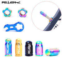 RISK จักรยาน Schrader/presta วาล์วหมวก Titanium Alloy Ultralight Mountain Road Bike ยางหมวกยางวาล์ว Protector MTB Part