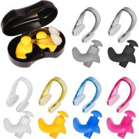 Swimming Nose Clip Ear Plug Set W/ Box Environmental Soft Silicone NoseClip &amp; EarPlugs for Kids Adults Beginner Swimming Diving Accessories Accessorie