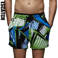 Escatch Quick Drying 2023 New Summer Mens Beach Board Shorts Male Swimwear Gym Running Pants ES1 Styles Surfing Beachwear Swimwear