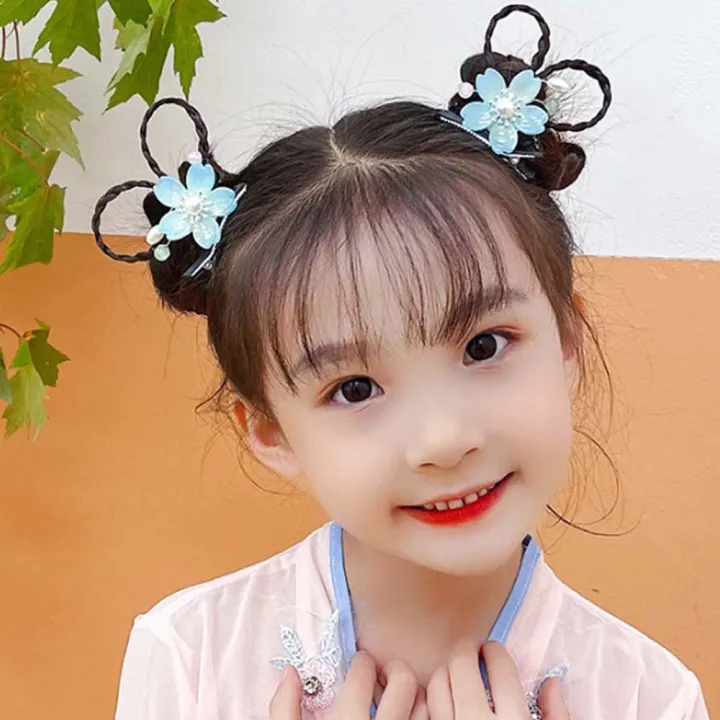 chinese hair accessories for girls kids Antique Style Butterfly Wig Braids  Chinese Hair Clip Flower Hanfu Headdress Children's Hairpin | Lazada PH