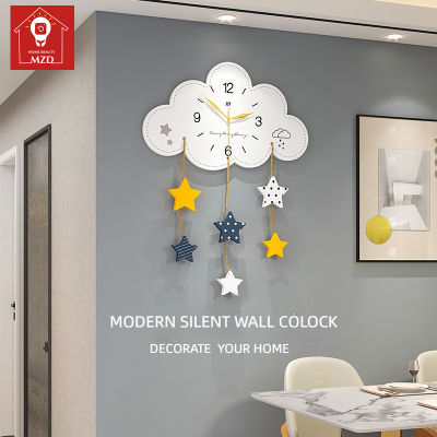 Mzd【bedroom/livingroom/work】simple Wall Clock Personality DecorationClock Fashion Creative Household Children S Silent Wall Watch ซื้อทันทีเพิ่มลงในรถเข็น