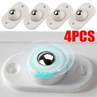 4pcs Self Adhesive Caster Swivel Wheels Stainless Steel Universal Wheel 360 Degree Rotation Pulley Sticky Swivel Moving Rollers Furniture Protectors