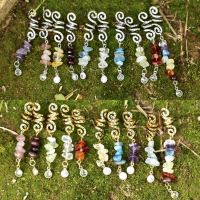 Viking Spiral Hair Braided Crystal Hair Beads Natural Jewelry Hair Accessories Gift