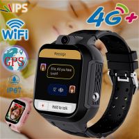 2023พร้อมสมาร์ทวอตช์ใส่ซิมการ์ด4G สำหรับ Jam Tangan Anak เครื่องมือติดตาม Wi-fi นาฬิกาแชทด้วยเสียงจอการสนทนาทางวิดีโอเด็กชายเด็กหญิงเด็กสวมใส่ได้