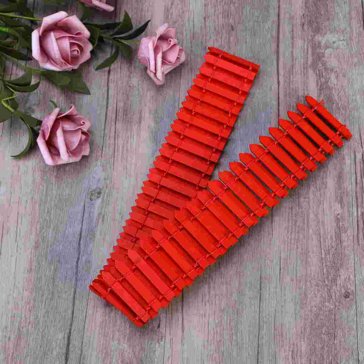 Pagar Mini Hiasan Picket Kayu Mikro Miniatur Kecil Krismas Pokok Hiasan