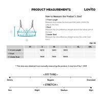 Lovito สปอร์ตบรา แยยเรียบ ดีเทลหลัง เบสิค L08058 (สีน้ำเงิน)