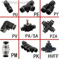 Black High Quality Pneumatic Hose Fitting Pipe Connector Trachea Air Quick Release Couping 4mm 6mm 8mm 10mm 12mm PU PE PY PM SA