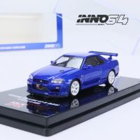 INNO 1:64 SKYLINE GTR (R34) V-Spec II Nur Bayside Blue alloy car model