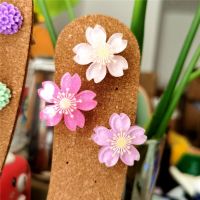 ⊙﹍♚ 30Pcs/lot Decorative Cherry Blossoms Push Pins Flower Shape Thumbtack Cork Board Pins Drawing Photo Wall Studs Kawaii Pushpins