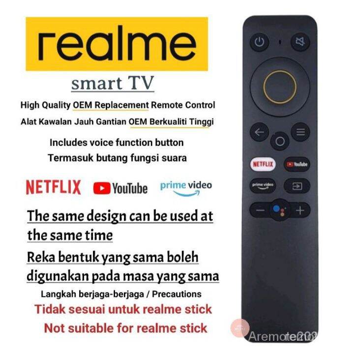 Realme Smart Tv Android Led Remote Control Replacement With Netflix 