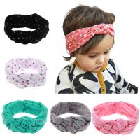 【YF】 Rope Dot Rabbit Ear baby girl headband Infant hair cloth Tie bows newborn Headwear tiara headwrap Toddler bandage Ribbon
