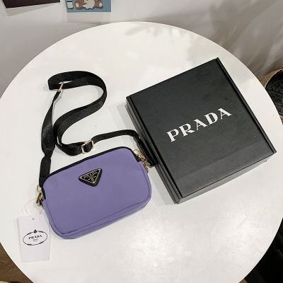[ Prada แท้ 100% ] กระเป๋าสะพายข้าง Prada 3 zipper mini crossbody (พร้อมกล่อง) - มี6สี