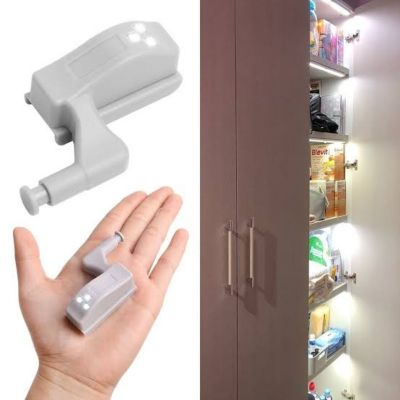 ร้อน101ชิ้นสากล LED ภายในบานพับโคมไฟภายใต้คณะรัฐมนตรีไฟตู้เสื้อผ้าเซ็นเซอร์แสงสำหรับตู้ครัวห้องนอนตู้เสื้อผ้าคืนโคมไฟ