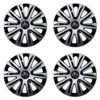 *โปรโมชั่นสุดคุ้ม* Wheel Cover ฝาครอบกระทะล้อ ขอบ R 15 นิ้ว ลาย ดุม TOYOTA ดุมดำเงิน wc83 (1 ชุด มี 4 ฝา)**ครบจบในร้านเดียว**