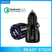 (XPS) ที่ชาร์จ USB ในรถยนต์ Quick Charge 3.0ที่ชาร์จโทรศัพท์มือถือ2พอร์ต USB Fast Car Charger