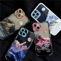 (Great. Cell phone case)   Silicon สำหรับ OPPO A9 2020 A5 A16 A15 A3S A5S A53 A54 A55 A56 A35 A32 A33 A11S A1K A74 A95 A93 A94หิมะภูเขาพระอาทิตย์ตกฝาครอบ