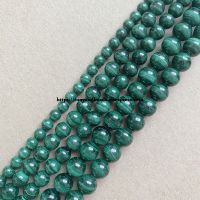 Genuine Semi-precious Natural Zambia Green Malachite Stone Round Loose Beads 4 6 8 10 12MM Pick Size Jewelry Making