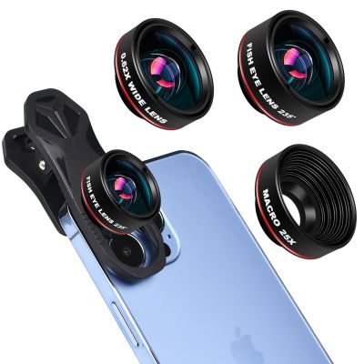 High Quality HD 3 In 1 Cell Phone Lens Fish Eye Fisheye Wide Angle Macro Mobile Smartphone Camera Lens for iphone 12 13TH