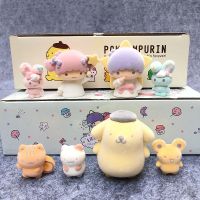 Anime Sanrio Figure Purin Action Figures Twin Stars Model Collection Doll Cartoon Ornament Car Decoration Toys for Girls Gifts