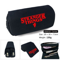 【cw】Stranger Things Pencil Case Large Capacity Student School Supplies Simple Style Children Learning Office Storage Stationery Bags