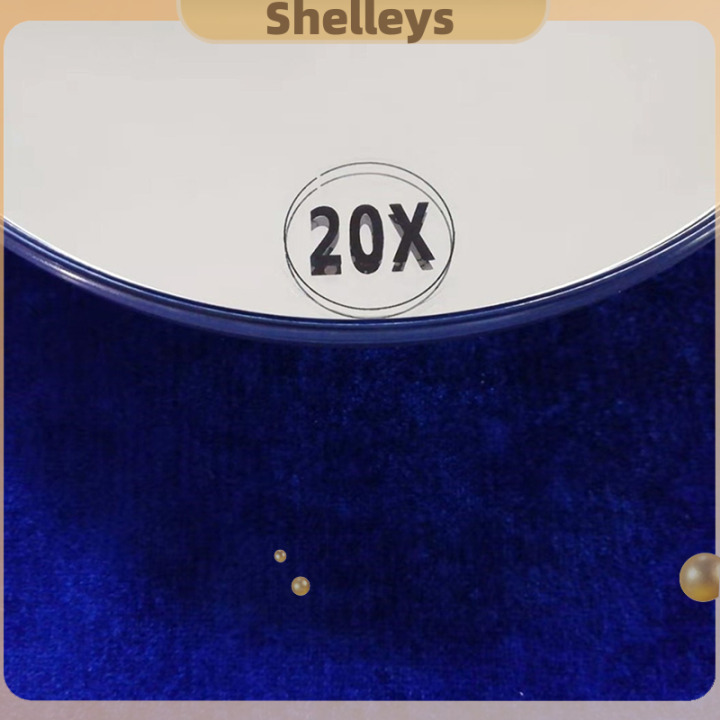 shelleys-1ชิ้นกระจกแต่งหน้ากระจกขยาย20x-กับ3ถ้วยดูดเครื่องมือแต่งหน้า