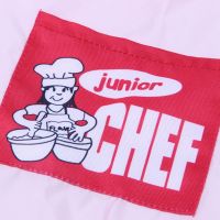 Childs Kids Chef Hat Apron Cooking Baking Boy Girl Junior Gift (Pink)