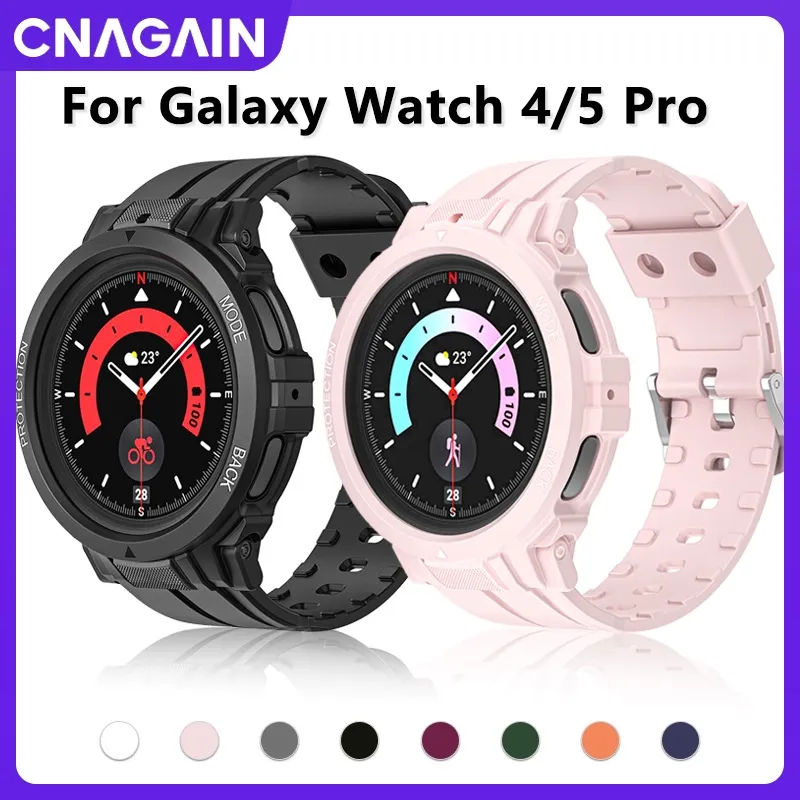 Watch Case for Samsung Galaxy Watch 5 Pro 45mm Charger TPU Strap Band Sport  Watchband Bracelet for Watch 5 pro Screen Protector