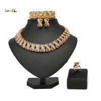 【lz】✌▨  Designer Custom Jewelry Set para Mulheres Acessórios De Noiva Dubai Árabe Árabe Casamento Banhado A Ouro 18K Mais Vendidos