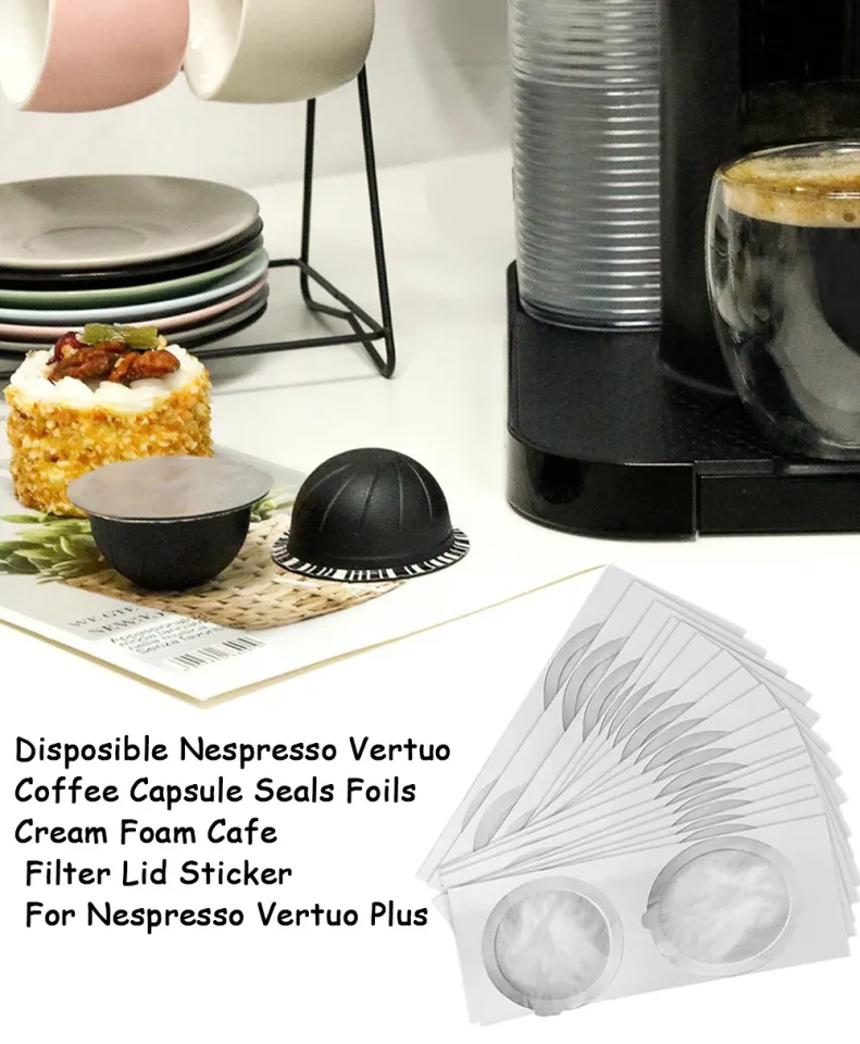 Disposable Refillable Capsules Pods Lids Aluminum Seals Stickers For  Nespresso Vertuo Next Automatic Coffee Cafe Machine Maker