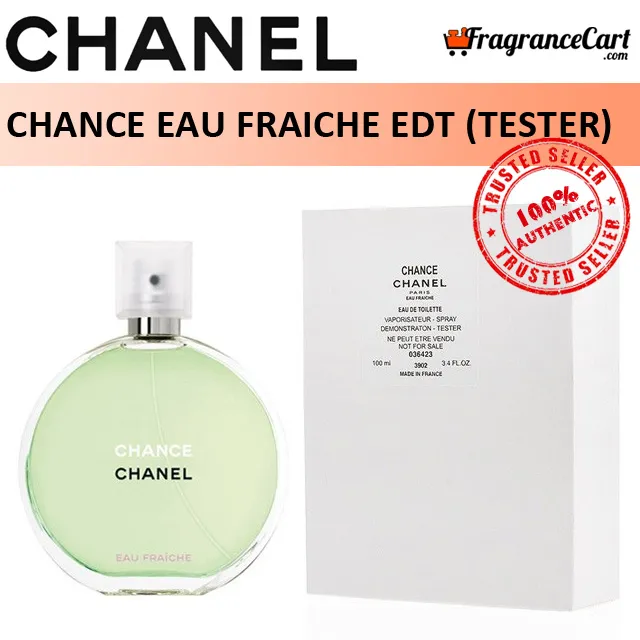 Chanel Chance Eau Fraiche EDT for Women (100ml Tester) Eau de Toilette Green  [Brand New 100% Authentic Perfume/Fragrance]